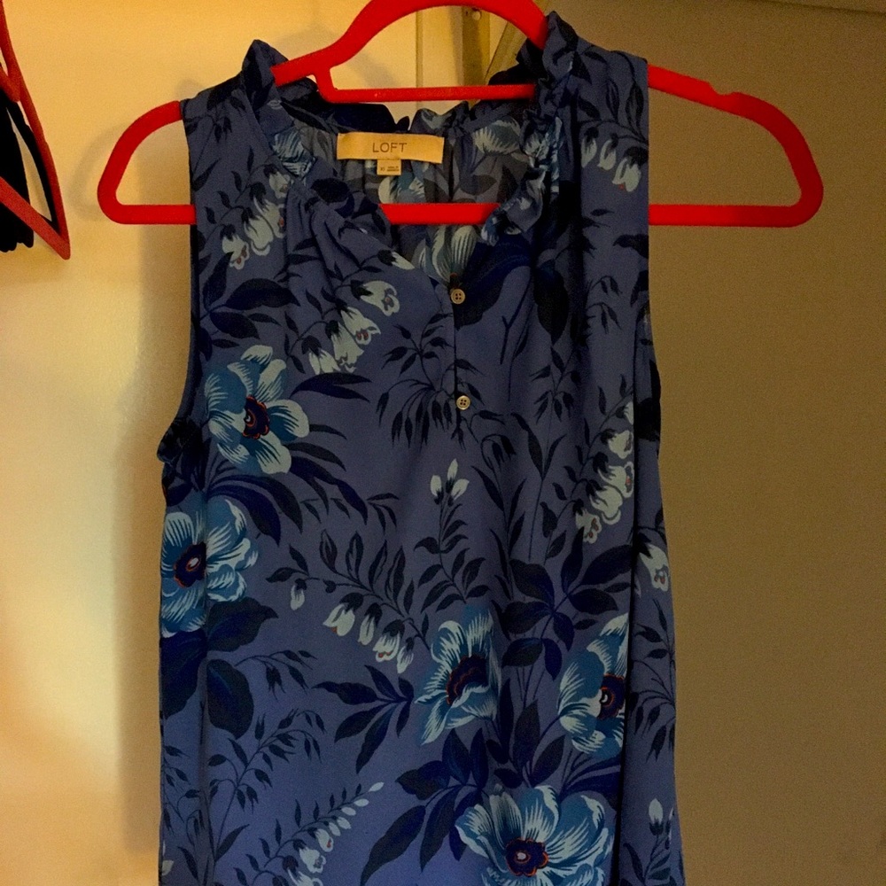 Floral Blue Blouse